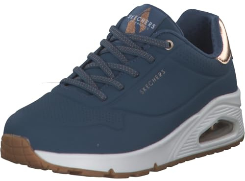 Skechers Women's UNO-Night Shades Sneaker, BLU, 6.5 Wide
