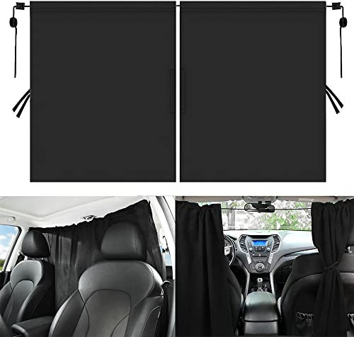 Auto Sichtschutz Vorhänge,140 x 82 cm Auto Camping Vorhang,Auto Trennwand Vorhang,Auto Privatsphäre Vorhang,Auto Vorhang Abnehmbarer,Auto Trennvorhänge Sonnenschutz,Abnehmbare Camper Auto Vorhang