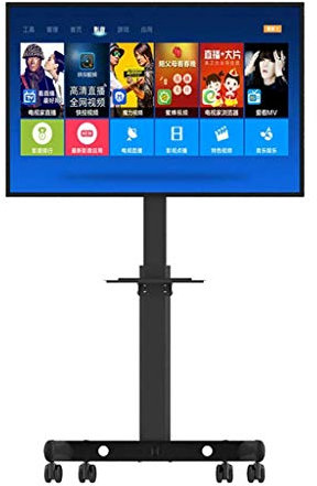Soporte de TV Soporte de TV universal, Carro de TV móvil con ruedas giratorias para televisores de pantalla de 32-65 pulgadas Estante, Soporte de TV de altura ajustable Soporta hasta 99 libras,