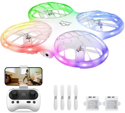 Ameta Morpho Drohne mit Kamera für Kinder, 1080P HD FPV Drone für Anfänger, RC Quadrocopter mit 32 RGB Licht/ 18 min Flugzeit/STEM-Module/Verloren Buzzer, Spielzeug Geschenke für Jungen Mädchen