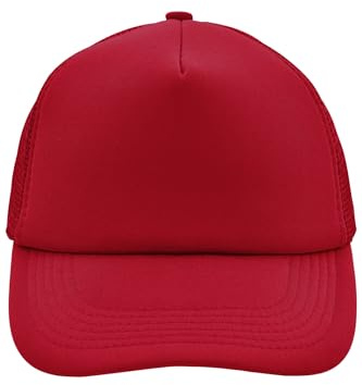 noTrash2003 Trucker Mesh Baseball Cap Truckerhat Unisex Einheitsgrösse und Kindermodelle Basecap Baseball-Hat 30 Farben Einfarbig Zweifarbig Polyester Baumwolle (Rot)