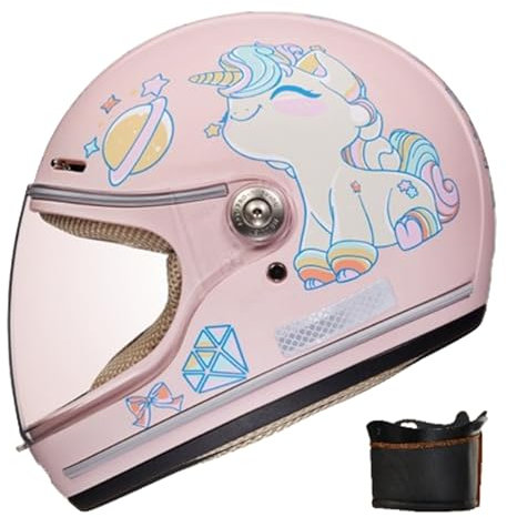 GNIUBBDB Integralhelm für Kinder, ECE-zugelassener Rollerhelm mit Sonnenblende und abnehmbarem Schal, Fahrradhelm für Jungen und Mädchen von 3 bis 12 Jahren D-1,46-52CM