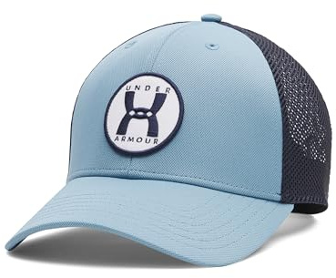 Under Armour Herren Sportswear Trucker, Basecap mit Snapback-Verschluss, weiche Schirmmütze für ganztägigen, Cooles Truckers Cap mit Netzstoff,Blue Smoke / / Washed Navy,OSFM