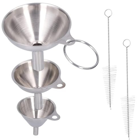 3pcs Funnel Set – Stainless Steel Funnels for Kitchen Use, Ideal for Liquids, Powders, and Spices