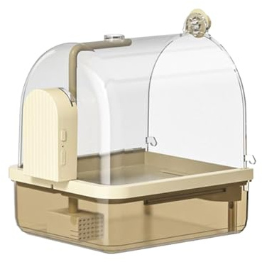 Vasche Per Uccelli In Gabbia | Vasca Da Bagno Per Pappagalli,Vasca Automatica Resistente Ai Morsi Con Doppia Modalità Supporto Gioco Per Allevamento Viaggio Esposizione Esterna Voliera