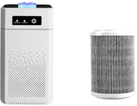 Tdkjfoutr USB luftrenare, bärbar luftrenare med aromaterapi, rökluktfilter med utbytbart filter för hem, bil, kök