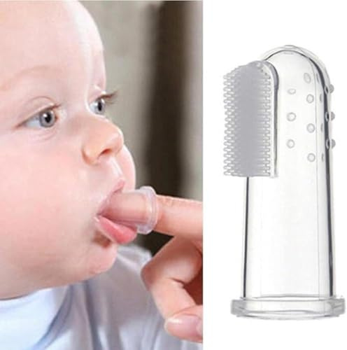 Baby Finger Toothbrush Teething Brush Toddler (Clear)