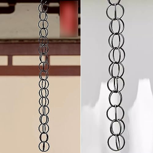 Regnkedjor Ring Regnavledare Kedja, Regnledningskedja För Stuprör, Loop Regnvattenfångarkedjor, Hem Villa Trädgård Tak Dekorativa Regnklockor,1-300cm (10ft)
