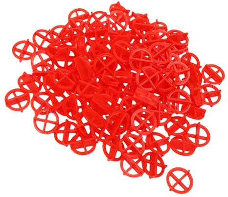 Zerodis 500 Clips de Nivellement pour Carrelage, Entretoises en Plastique Réutilisables avec un écart Précis de 2 Mm pour la Pose de Carrelage Mural et de Sol en Marbre, Granit et (Rouge 2,0 mm)