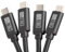 USB C Kabel auf USB 3.0 Typ C Set [2 Stück] 1M Ladekabel Nylon Textilkabel Datenkabel für USB 3.1 Computer und Smartphones Galaxy S9, S9+, Huawei P20, OnePlus 6T, HTC 10, MacBook - SCHWARZ & SCHWARZ