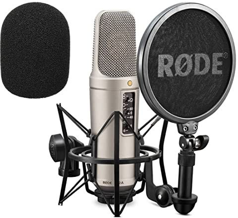 Rode NT2-A Set de micrófono condensador de membrana grande para estudio + keepdrum WS02 espuma cortavientos