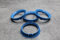 Zentrierringe Distanzringe 63,3 mm x 56,6 mm hellblau für Alufelgen