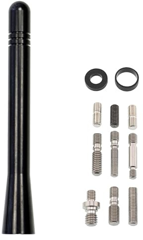 Votex - Made in USA - 4 Inch Black Aluminum Antenna - Stainless Steel Threading