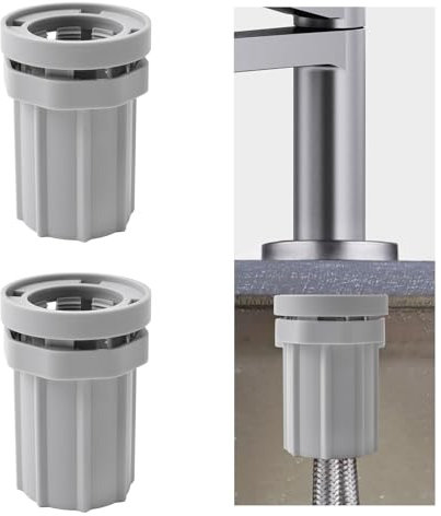 UFURMATE Tuerca de fijación de grifo, 2 tuercas de contratuerca de plástico ABS para grifo de instalación rápida, tuerca antiaflojamiento, para grifo de agua fría caliente, tuercas de bloqueo para