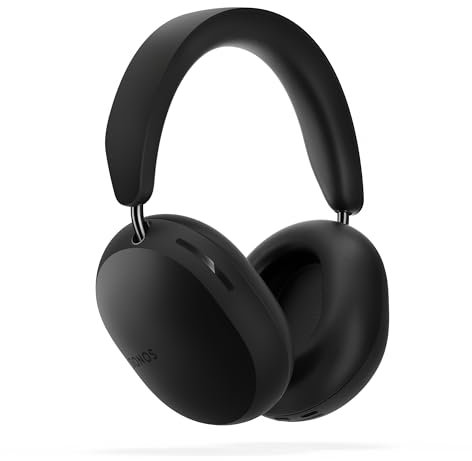 Sonos Ace Wireless Over-Ear Headphones with Active Noise Cancellation, Spatial Audio, Lossless Audio and 30 Hours Battery - Black