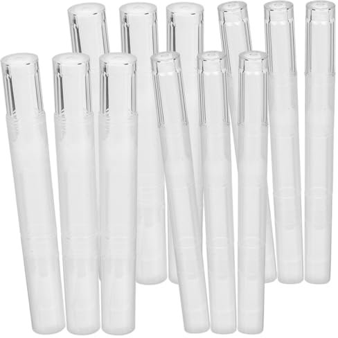 BELLIFFY Penne Per Olio Per Unghie Contenitori Vuoti 12 Pezzi Strumenti Per Nail Art Applicatori Per Olio Per Cuticole Plastica Liscia