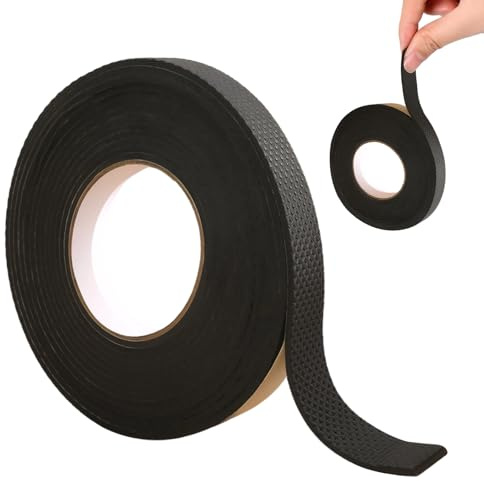 Rubber Tape, 20mm*4mm*5m Self-Adhesive Anti Slip Waterproof Rubber Grip Tape for Enhanced Traction and Safety