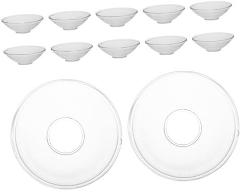 GLEAVI 12 Pezzi Raccoglitore Di Gocce Di Raccogligocce Per Cera Portacandele in Trasparente Protezioni Antigoccia Per Cera Di Bicchiere Transparent