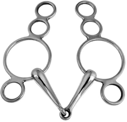 Kalttoy Equestrian 3 Rings Metal Gag Bit Stainless Steel Gag Bit Horse Tacks