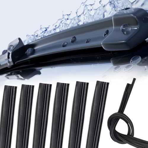 6 Pezzi 80cm Tagliabili in Gomma, Tergicristalli Ricambio Universali, Gomma Tergicristallo Auto,Gommino Tergicristallo,Universal Ricariche per Spazzole Tergicristallo,per Tutti