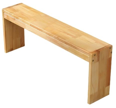 Banco nórdico de entrada de madera, taburete simple para cambiar zapatos con esquinas redondeadas, almohadillas antideslizantes, fácil de limpiar, capacidad de carga de 180 kg (latón, 40 x 20 x 40 cm)