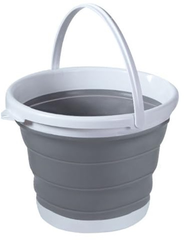 Seau pliable de 3L, lavabo portable, avec poignées, Compact et Pliable, Gain de Place, Seau de nettoyage pliable, Pour Ménage, Buanderie, Voiture,Pêche, Randonnée, Camping, pour la voiture