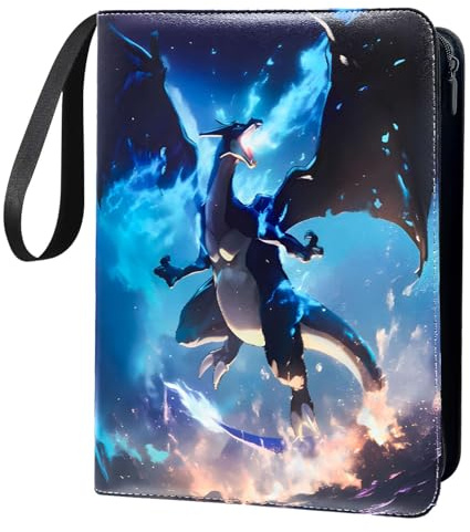 Raccoglitore Carte,Collezione Album da 50 Pagine con 900 Tasche,Copertina Impermeabile in PU,Compatibile con Tutti i Tipi di Carte,Ideale Collezionisti