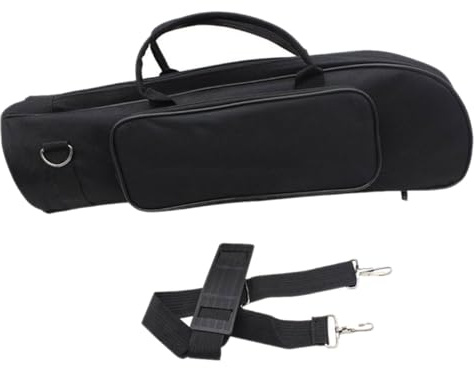 Kisangel Bolsa para Trompeta Pequeña Tela Oxford Acolchada, Estuche Portátil para Instrumentos de Viento Asas y Correa, Almacenamiento Seguro para Música y Transporte