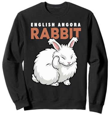 Lapin Angora de Dessin animé Anglais Amoureux des Animaux Lapins Mignons Sweatshirt
