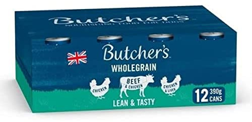 Butcher's Complete Wet Can Adult Dog Food Lean & Tasty Low Fat Pack 12x390g - Chicken, Beef & Turkey