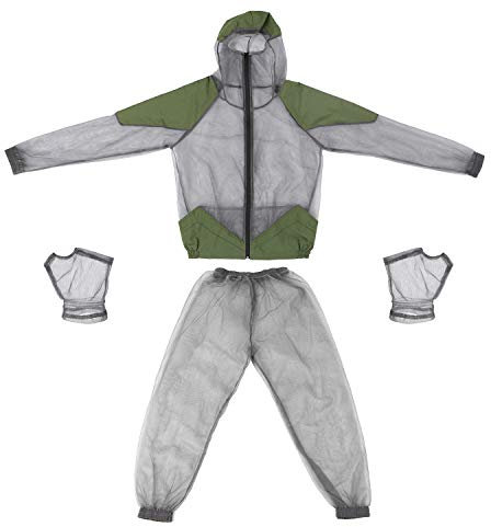 Lixada Moskito Anzug- Insektenjacke Mesh-Kapuzenanzüge Männer Frauen Ultrafeine Mesh-Insektenschutz-Mückenschutzkleidung für das Angeln im Freien Wandern Camping Gartenarbeit Landwirtschaft Jagd