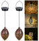 Solar Lantern Light Outdoor Hanging Garden Lights Metal Lamp Outdoor Decorations for Patio Yard,Porch,Lawn,Courtyard,Art Garden Accessories