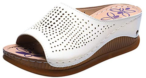 Komforttofflor, damer, öppet tåområde, sandaler, damer, ledig, sommarskor, platåsandaler, tofflor, damer, sommar, tofflor, sandaler