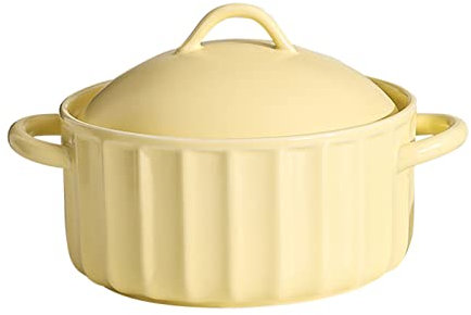 Ciotola for cereali, scodella for zuppa, scodella for tè, scodella for microonde con coperchi, ciotola for noodle in tinta unita da 23 once con coperchio, ciotola con manico, tazza for zuppa con coper