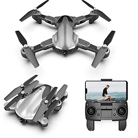 Droni con Fotocamera per Adulti - Droni FPV 4K, quadricottero a Lunga Distanza equipaggiati, con Doppia Fotocamera GPS Ritorno a Una Chiave/Arresto di Emergenza