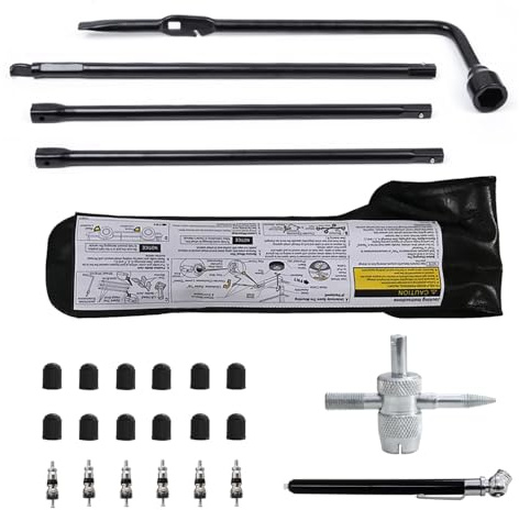Kit de herramientas de extracción de neumáticos de repuesto, llave de lengüeta de neumáticos, kit de repuesto para Chevrolet Chevy Silverado Avalanche Gmc Yukon Sierra Suburban Tahoe Cadillac (22 mm)