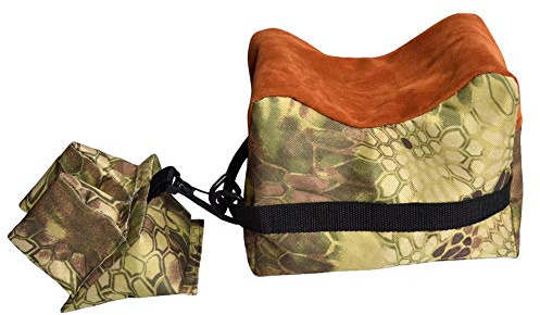 Dilwe Sac de Support de Tir 2 Pièces, Sac de Sable de Sport Unisexe, Poche Avant en Tissu Oxford 600D, Poche Arrière pour la Chasse à la Photographie (Camouflage)
