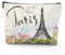 Fantastica borsa per il trucco con Torre Eiffel di Parigi, romantica borsa per cosmetici francese, articoli da toeletta portatili di grande capacità, borsa per il trucco per donne e ragazze, borsa da