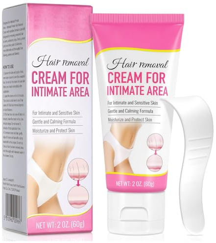 FunnAura Hair Removal Cream for Women, Painless Intimate Hair Removal for Sensitive Skin