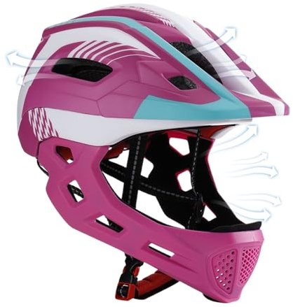 Riaisttd Casco Integral Niños,Equipo de Protección Para Ciclismo | Casco para Motocicleta Niños - para Niñas Jóvenes Ciclistas Skateboard Principiantes Juegos Al Aire Libre Familia Paseo Césped