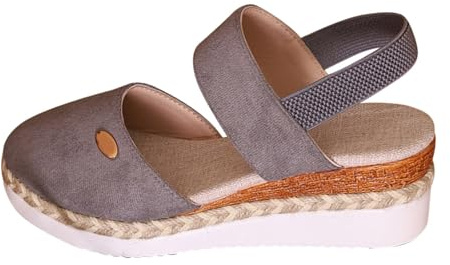 Sandali da yoga da donna con separatori per dita dei piedi Nuovo commercio estero estate tacco pendenza sandali fondo spesso bordo grande formato tinta unita testa rotonda casual sandali con fondo
