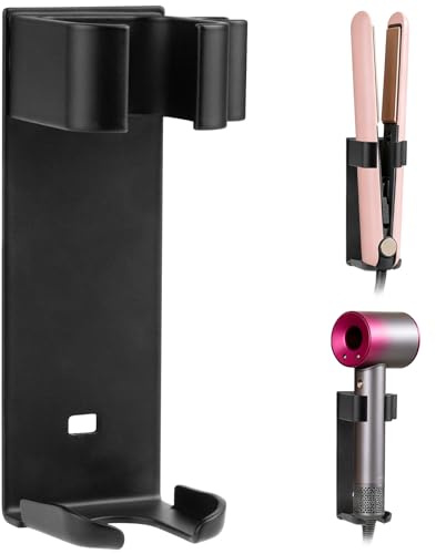 WEXFFU Soporte Plancha Pelo, Soporte para Plancha De Pelo, Varios Rizadores De Pelo, Planchas, Soporte para Secador De Pelo Y Plancha De Pelo Autoadhesivo para Baño, Dormitorio, Peluquería
