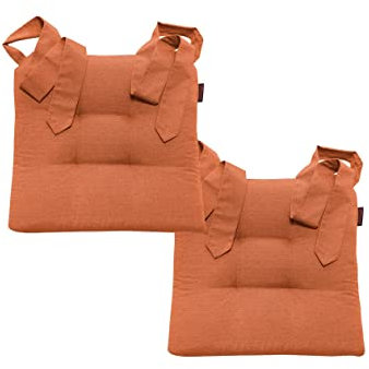 Stuhlkissen Sitzkissen Schleifenband Auflage Polster Stuhl Stuhlauflage Rattanstühle extra dick Esszimmerstühle 2er Set Indoor Outdoor