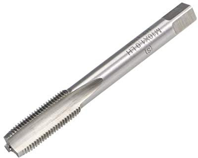 sourcing map Metrischer Maschinengewindebohrer Linksgewinde H2 Schnellarbeitsstahl M10x1