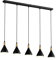 Lindby LED Esstisch Pendelleuchte schwarz, Hängelampe Metall Holz 5x 4W E14 (austauschbar) warmweiß (3.000K) Hängeleuchte