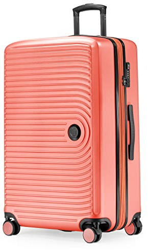 Hauptstadtkoffer Mitte - Großer Hartschalenkoffer, TSA, 4 Rollen, Check-In Gepäck mit 8 cm Volumenerweiterung, 77cm, 130 Liter, Korall
