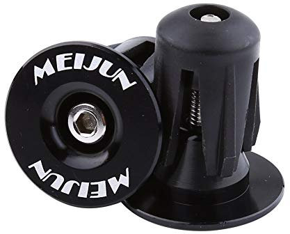 Vbestlife 2 Stück Fahrrad Lenker Endkappen Bar Caps Fahrrad Lenker Griffe Bar Ende Kappe für die meisten Fahrräder (schwarz)