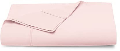 Pizuna Laken ohne Gummizug 90x200 cm Baumwolle Helles Rosa, 400 Fadenzahl 100% Langstapel Baumwolle Bettlaken, Satinbindung Flachlaken 180x280 cm