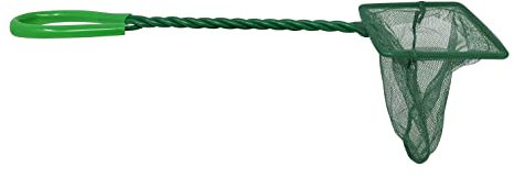 Aquarium Fish Net Fine Mesh Fish Catch Nets With Plastic Handle Quick Catch Fish Net - Green 9/14.5cm HTUK® (Fish Net Small 9cm)