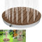 YRHome Gartendusche Bodendusche Außendusche Campingdusche Aluminium/WPC Saunadusche Rund Ø 70 cm Fontänenhöhe bis 4 m rutschfeste Standfläche Wetterfest Holzoptik für Garten Pool Dusche Braun